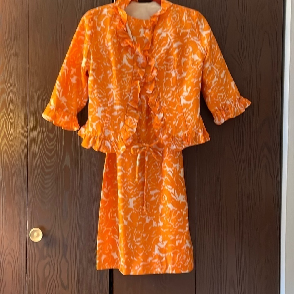 No tag 2 pc. Silk blend dress and matching jacket. Size XS